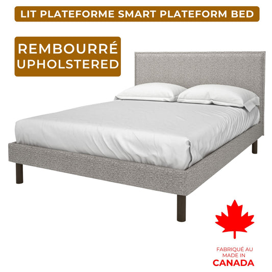 Upholstered SmartBed with headboard