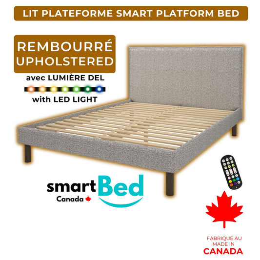 Upholstered SmartBed with headboard